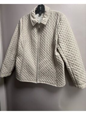 Like New Brooks Brothers Quilted Tailored Ivory/Off-White Jacket Women’s 12-12P